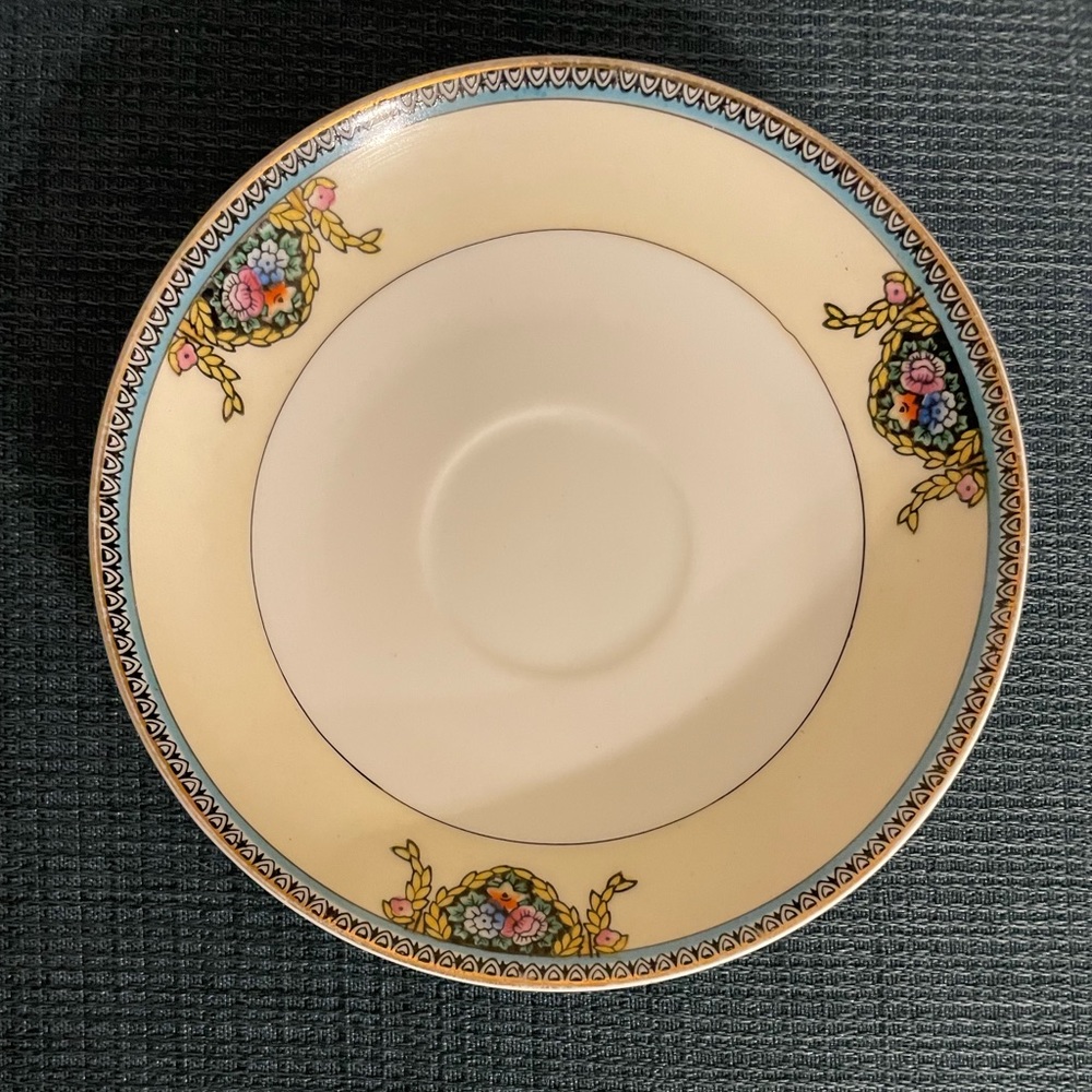 Saucer Meito China, Hand Painted, Made In Japan